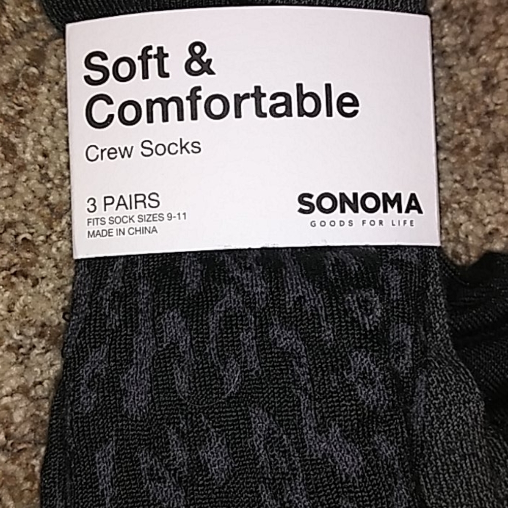 Sonoma Socks 3pk.